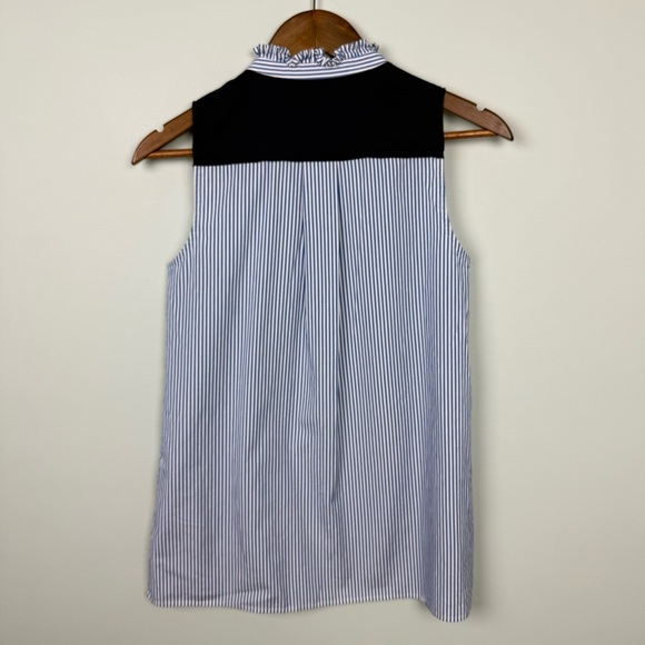 J. Crew French Pinstriped Bib Sleeveless Top - Picture 6 of 6